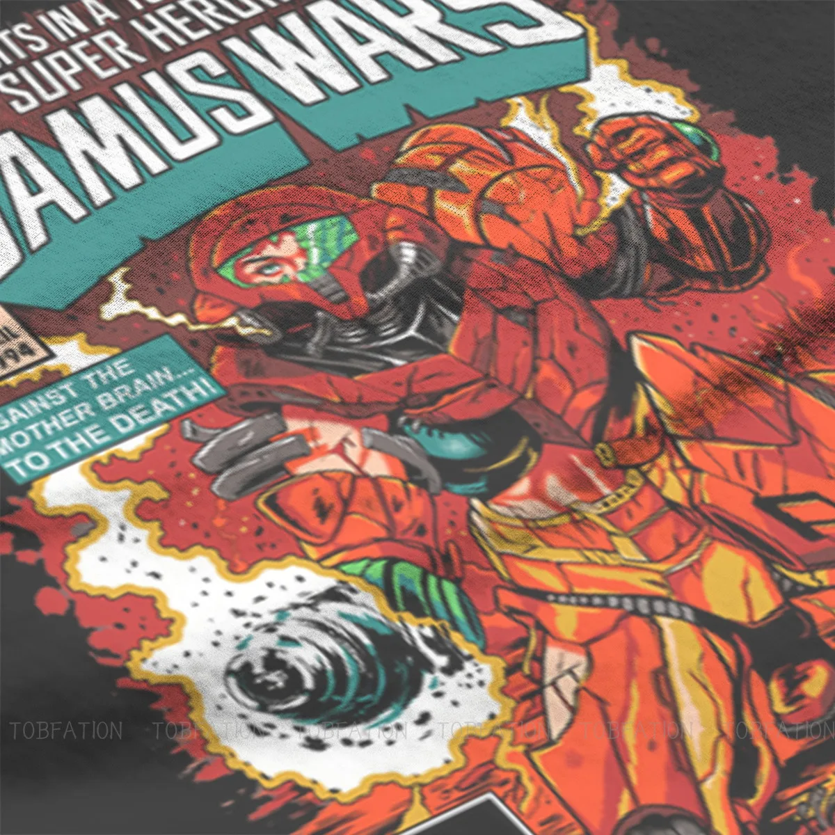 Мужская футболка с принтом Metroid Samus Aran Game тканевая Wars Большая распродажа | одежда