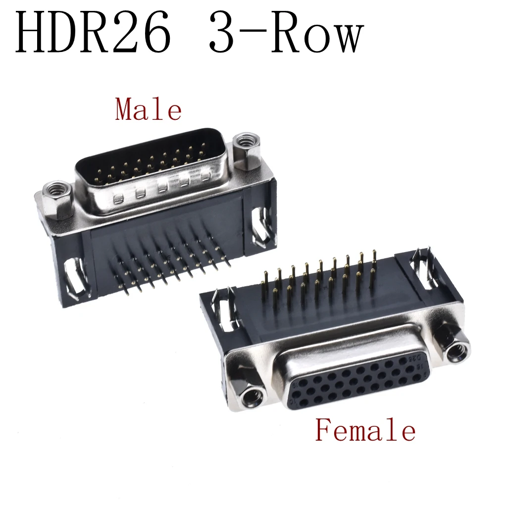 10 шт./лот D-sub DB26 HDR26 &quotМама&quot/&quotпапа&quot/гнездовой разъем 26-контактный 3 рядами под