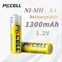 pkcell 1 2v 1300 mah aa ni mh rechargeable battery for flashlight with two box as gift digital camera portable video game