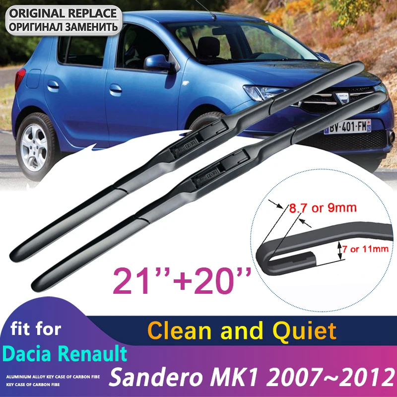 

for Dacia Renault Sandero MK1 2007~2012 2008 2009 2010 2011 Front Windscreen Windshield Wipers Car Wiper Blade Car Accessories