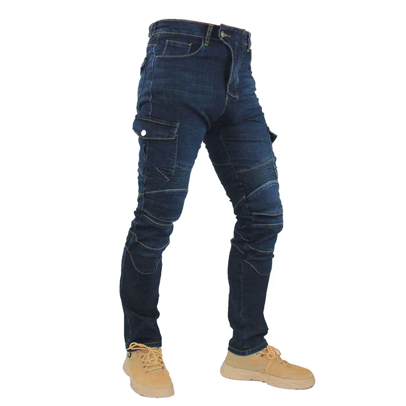 Четыре сезона бесплатная доставка мотоциклетные джинсы для езды защитные штаны