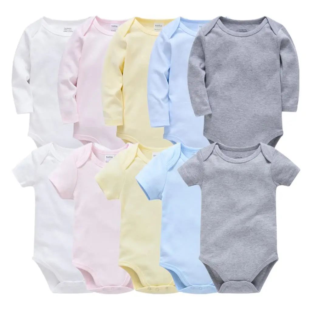 

0-24M 100%Cotton New Baby Boy Clothes Solid Toddler Jumpsuits Newborn Baby Girls Overalls Unisex Infant Onesie Roupas Bebe De