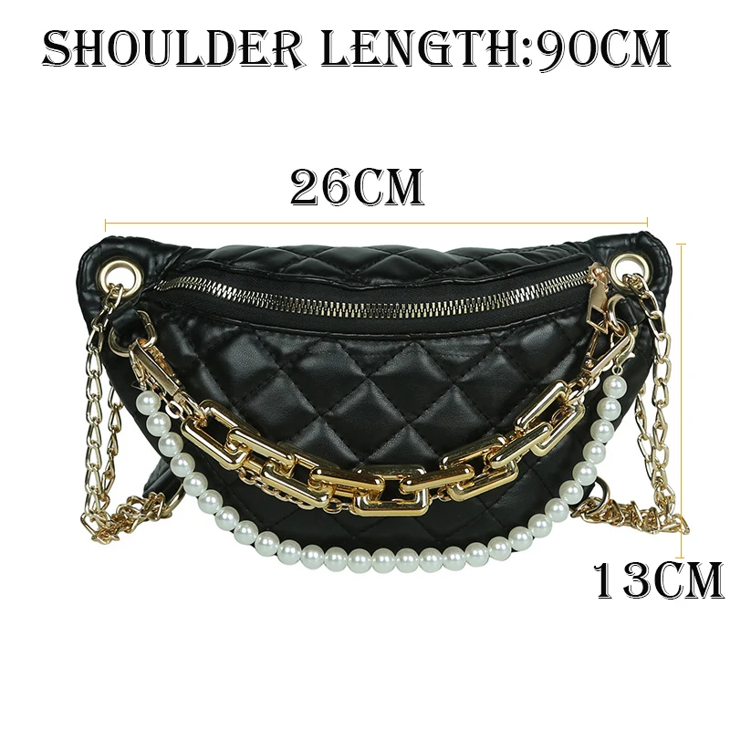 

PU Leather Crossbody Bags For Women Silver Chain Design 2021 White Shoulder Messenger Handbags Small Chest Bag Travel