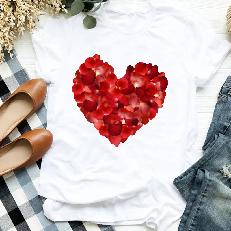 

Women Lady Printed Flower Floral Lover Cute Fashion Print Ladies T Tee Womens Shirt Clothes Tshirt Female Top Graphic T-shirt