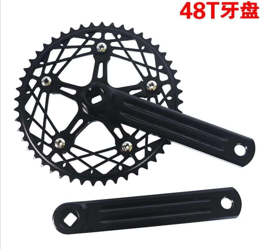 1 комплект Ретро фиксированный Fixie шатун для велосипеда 7075 с одной передачей дорожный велосипед 130BCD 48T 170 мм Паук кривошипный комплект Винтаж