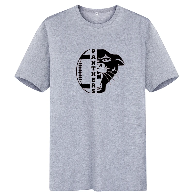 Srivb Panthers с мультяшным принтом короткий рукав Женский Tumblr черный белый хлопок