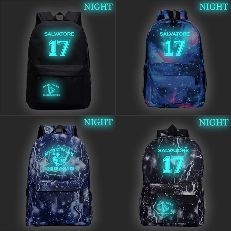 

The Vampire Diaries 2020 Luminous Backpack Students Boys Girls School Bags Fashion New Pattern The Vampire Diaries Schoolbag