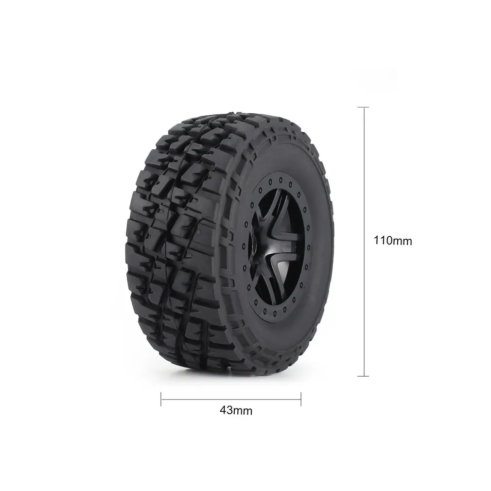 

4pcs AUSTAR 110mm Rim Rubber Tyre Wheel Set Spare Parts Accessories for Traxxas Slash 4X4 RC4WD HPI HSP Crawler Car Mode