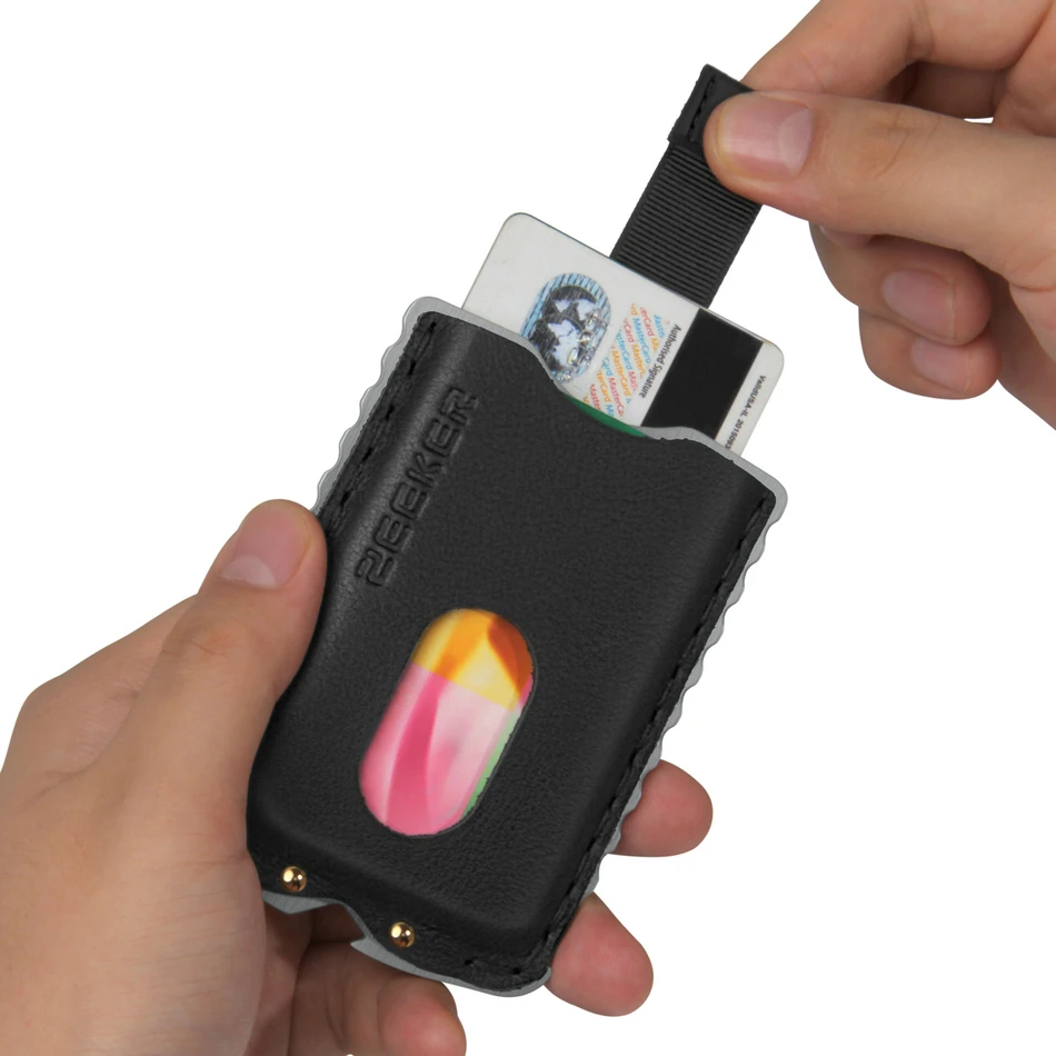 ZEEKER бумажник передний карман кошелек RFID Блокировка держатель кредитной карты минималистичный кошелек с кожей для мужчин