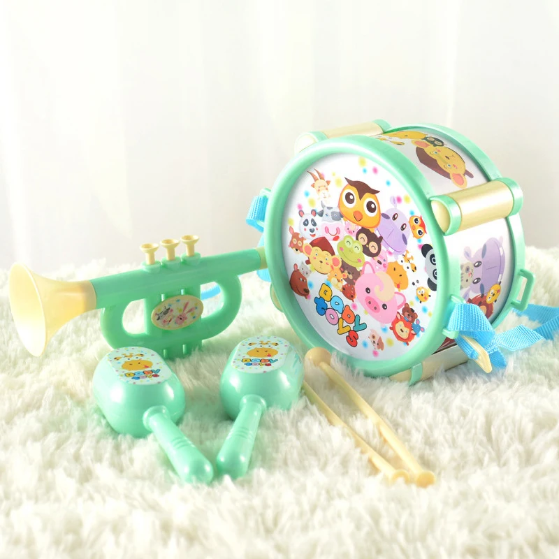 Детские мягкие музыкальные игрушки детский барабанный инструмент с радостными