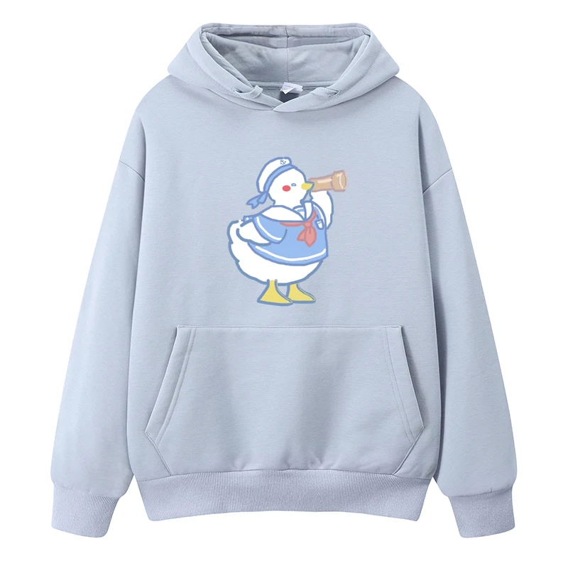 Women's Cartoon Cute Duck All-match Hoodie Cotton Aesthetic Clothes Long Women's sweatshirt Sleeve Workout Pullover Sweatshirt