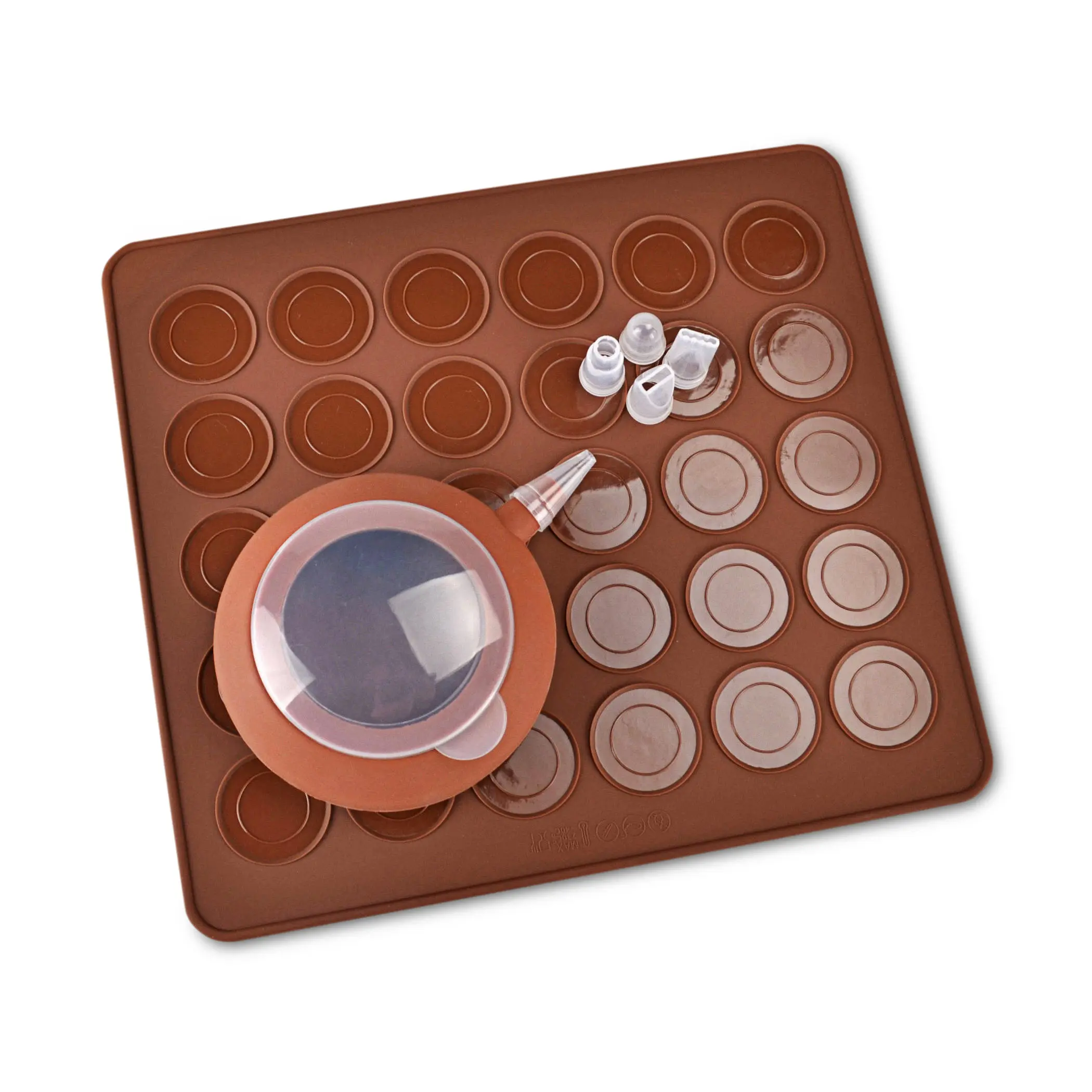 

Силиконовый форма для пирожного Макарон Set - Macaroon Pot + 5x Обледенение труб сопла + листовой коврик