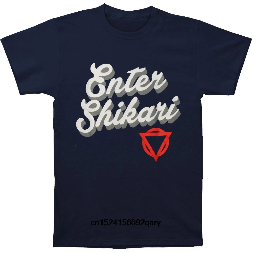 Мужская забавная Футболка женская крутая футболка Enter Shikari Script Logo T Shirt|Мужские