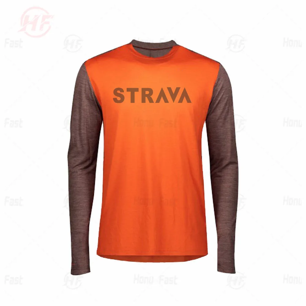 Мужские горнолыжные трикотажные изделия STRAVA рубашки для горного велосипеда