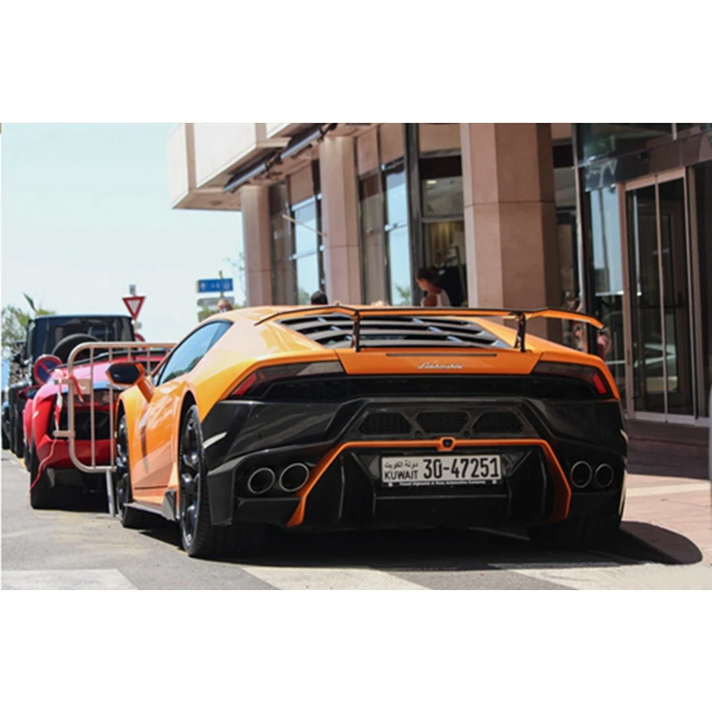 Настоящее углеродное волокно заднее крыло багажника губа спойлер для Lamborghini Huracan