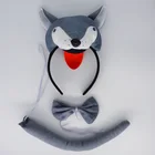 Костюм для детей и взрослых, галстук-бабочка с животными, лисицей, реквизит для детей, подарок, фестиваль, косплей, день рождения, свадьба