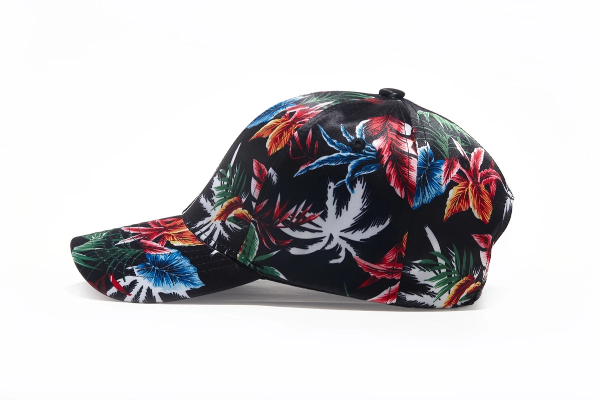 Бейсболка с цветочным рисунком для мужчин и женщин Регулируемая Кепка в стиле