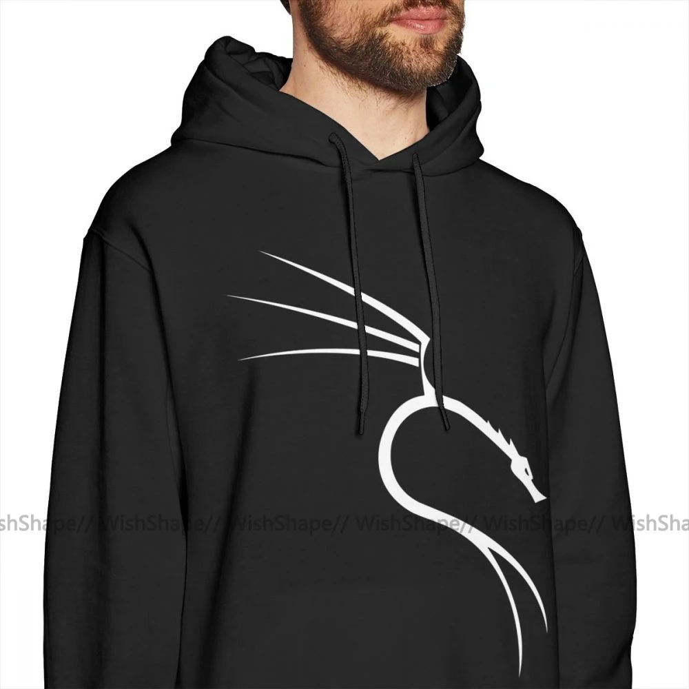 Kali Linux Толстовка Kali толстовки Linux длинный теплый пуловер с капюшоном свободные синие хлопковые мужские XXL крутые толстовки