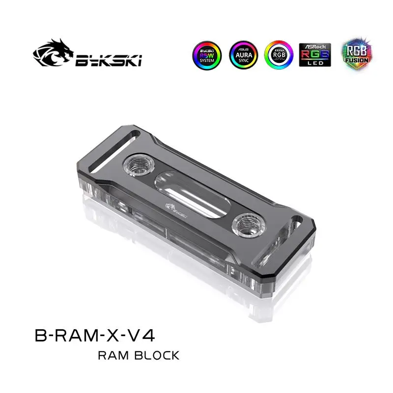 

Bykski B-RAM-X-V4 Water Cooling Block RAM Cooler Dual or 4 Channel PC Cooled computer System Radiator RGB SYNC