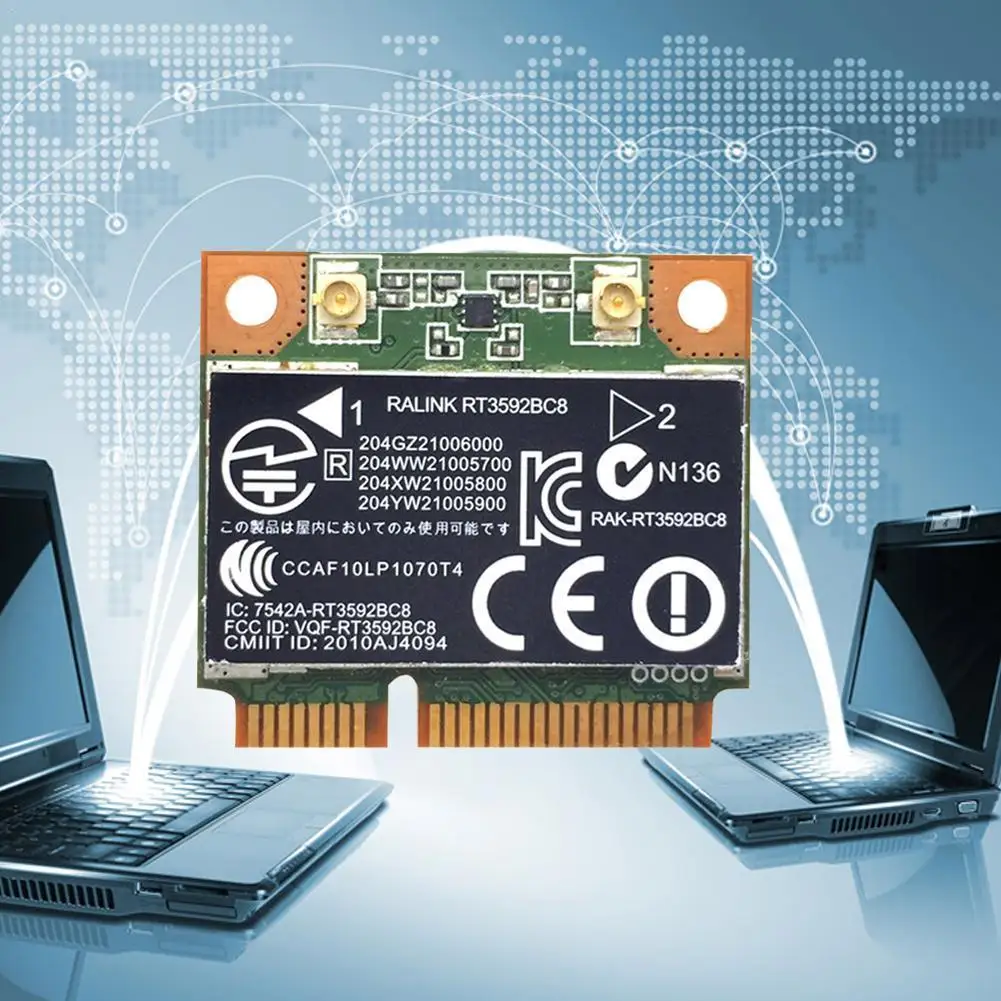 

RALINK Rt3592 rt3592bc8 Dual band 300Mbps Wifi half 4530s 630813-001 4730s PCI-E Mini SPS: Card 4430s For hp Wireless-N 423 U5N7