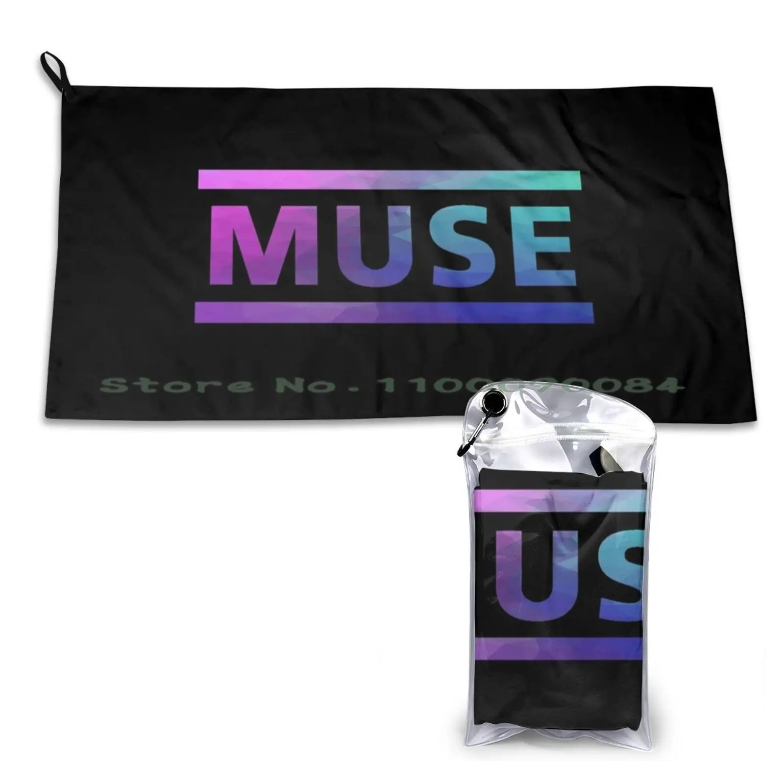 

Быстросохнущее полотенце Muse абстрактного цвета, портативное полотенце для спортзала, ванны, музыкального логотипа, мягкое Впитывающее пот,...