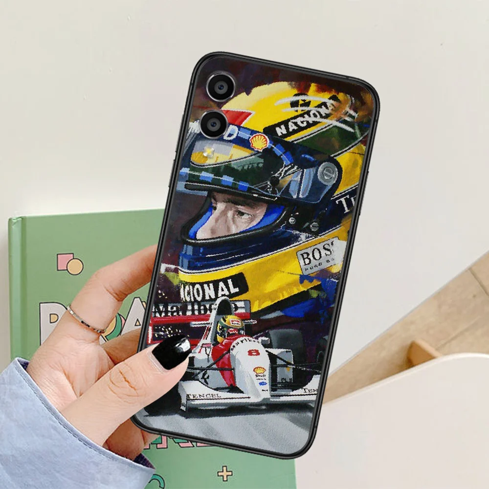 

racing Ayrton Senna Phone Case For Huawei Honor 6A 7A 7C 8 8A 8X 9 9X 10 10i 20 Lite Pro Play black Bumper Painting Coque Soft
