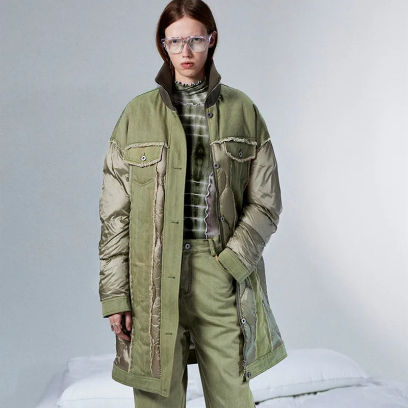 Дизайн для женщин 11 оригинальная куртка Красивый стиль сафари осень зима теплый