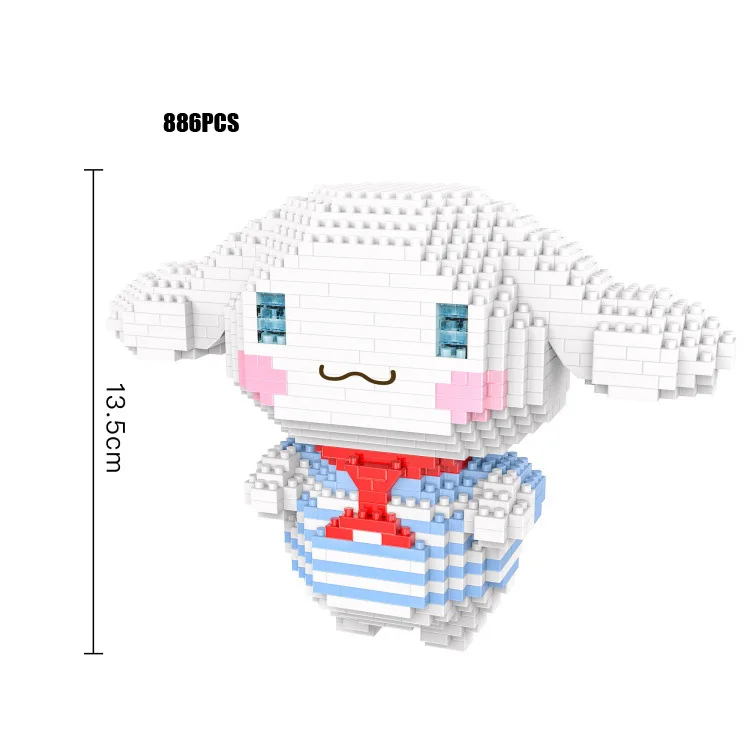 Cinnamoroll Забавные мультяшные фигурки животных, нанокирпич, Cinnamoroll, куроми, пом, ПОМ, пурин, мелодия, микро алмаз, строительные блоки, игрушки для детей, подарки - Цвет: Cinnamoroll
