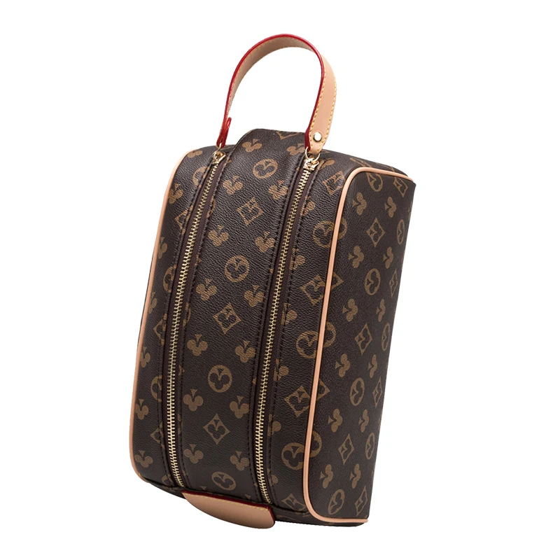 

Double Zipper Cosmetic Bag 2021 New Korean Fashion Storage Portable Toilet Bag Simple Large-capacity Portable Cosmetic Bag
