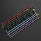 Мужские и женские теннисные браслеты из разноцветной латуни, 4 мм