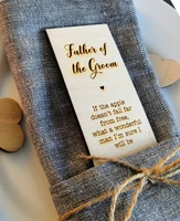 wooden rectangular anniversary celebration party vip seat card and bridesmaid seat retro wedding table groom father seat card
