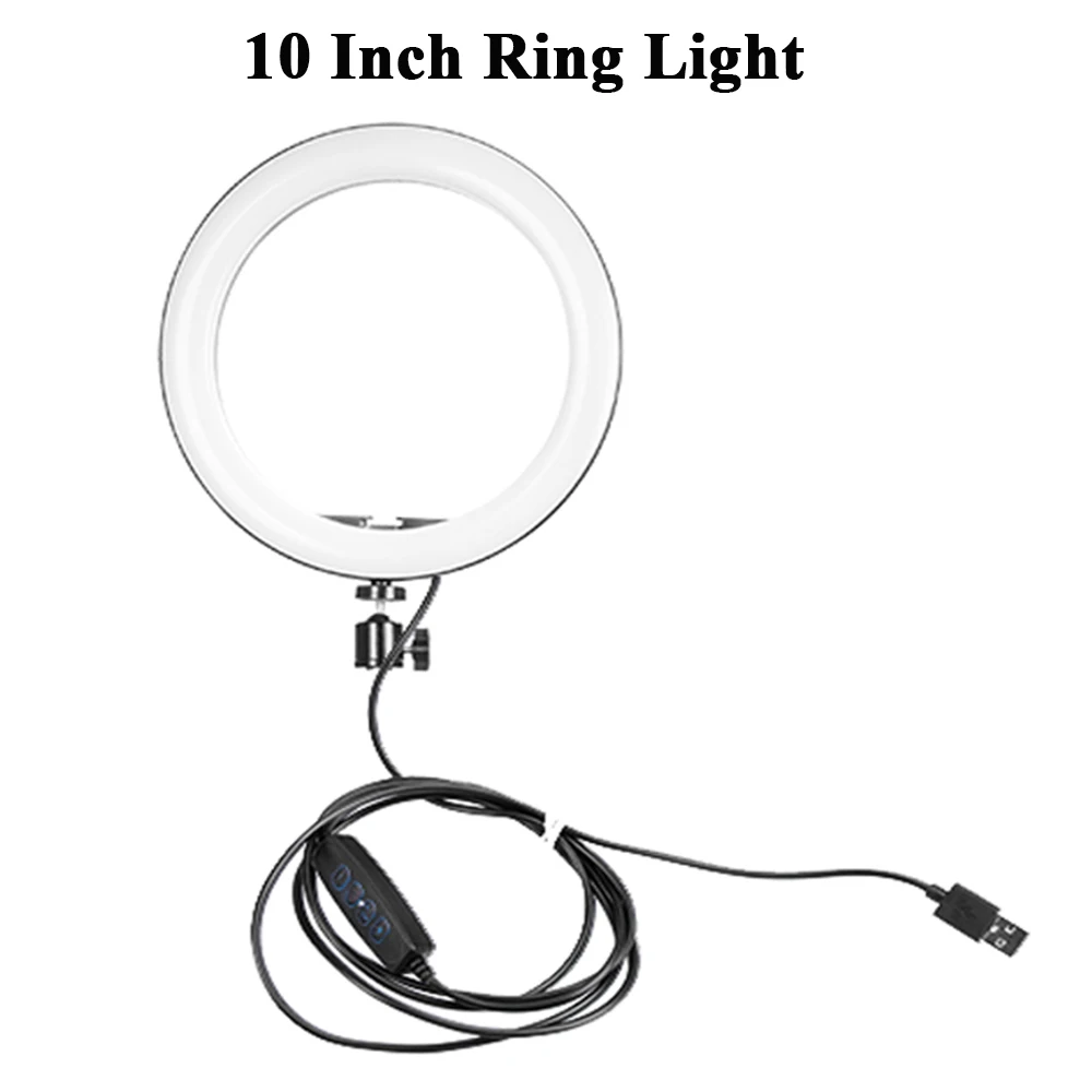 Only 10 inch lamp Zomei YouTube Do Live кронштейн Настольный мульти-камера для съемки телефона портативный якорь мини-штатив светодиодный светильник видео Распаковка полный комплект - Цвет: Only 10 inch lamp