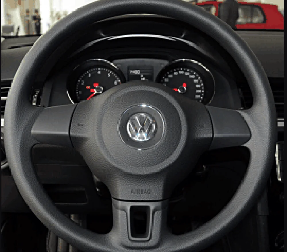 3 штуки, украшение на руль, блестящий чехол, наклейка для Volkswagen VW Golf 6 MK6 Polo Jetta MK5 2009 2010 2011 Polo