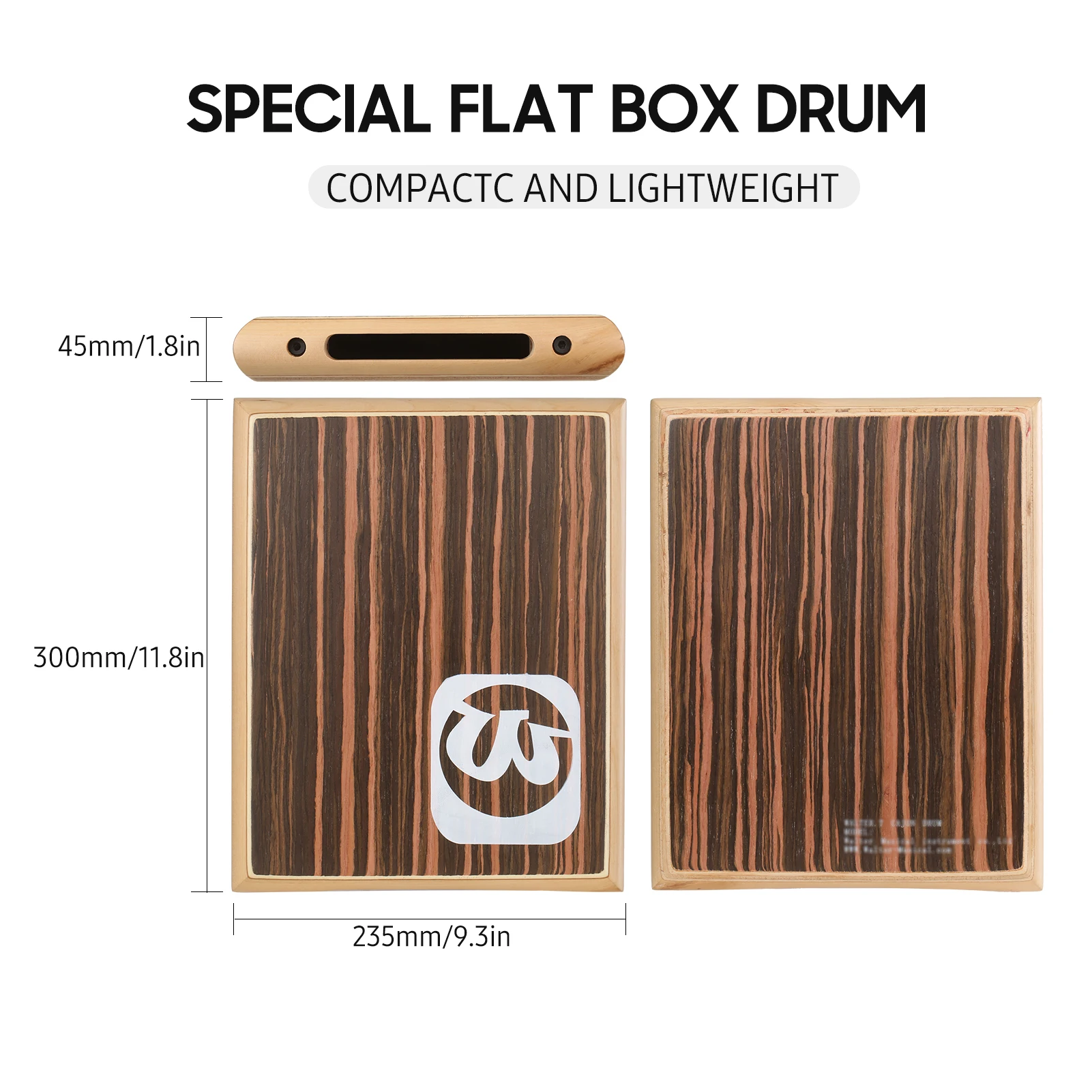 Компактный дорожный барабан Уолтер Cajon плоский ручной перкуссионный инструмент