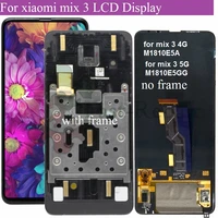 6 39 inch super amoled for xiaomi mix 3 lcd display screen digitizer with frame for mi mix3 mix 3 lcd for mix 3 5g m1810e5a lcd