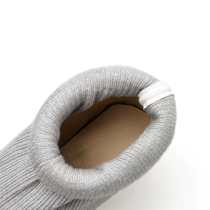 2019 зимние женские носки ботильоны повседневные ботинки на низком каблуке 5 см