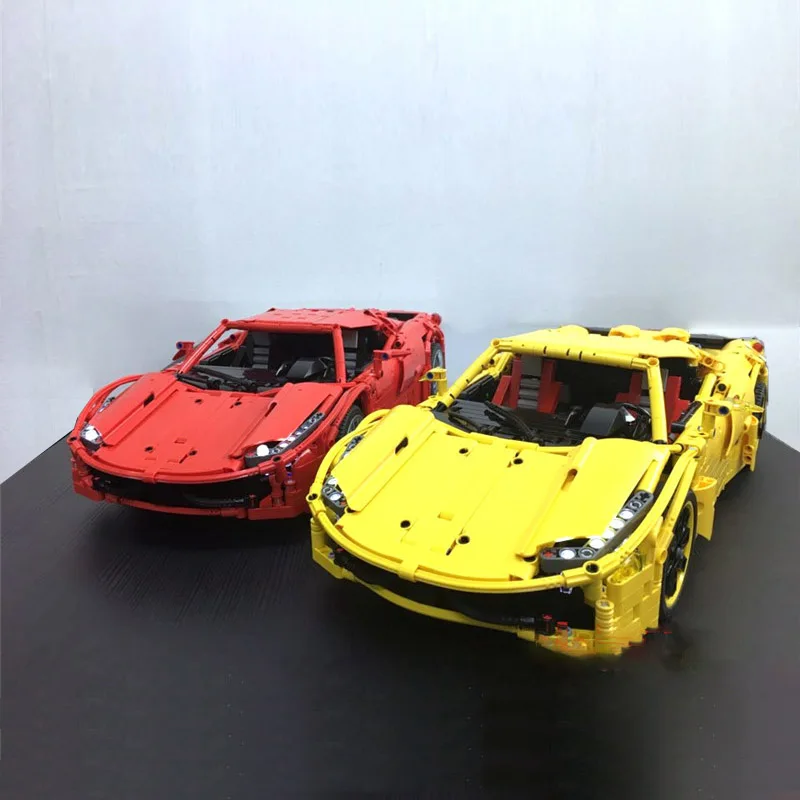 MOCs Моторс функция питания Технические RC супер спортивные машины автомобиль MOC-1767 Феррары 458 строительные Конструкторы Кирпичи DIY игрушки