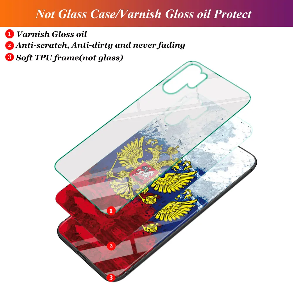 Российские российские флаги Эмблема Для huawei P Smart Z Plus 2019 P30 P20 Pro P10 P9 P8 Lite супер