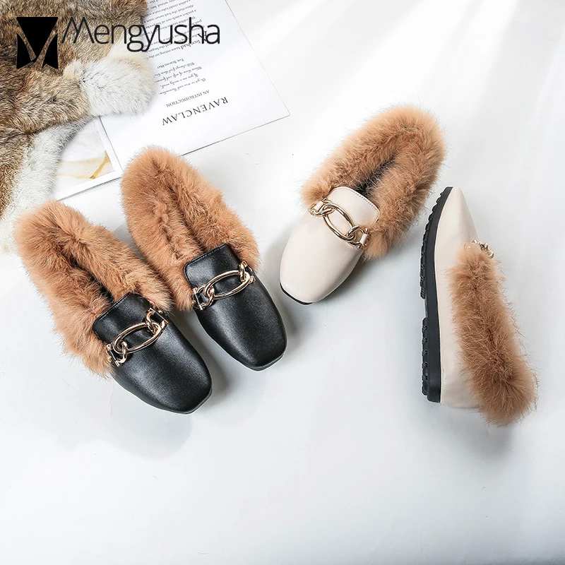 2020 Брендовая обувь с цепями Женская жилетка из настоящего кроличьего меха на