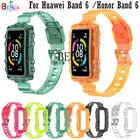 Ремешок BEHUA для Huawei Band 6, ремешок для наручных часов Huawei Honor Band 6, сменный спортивный прозрачный браслет для смарт-часов