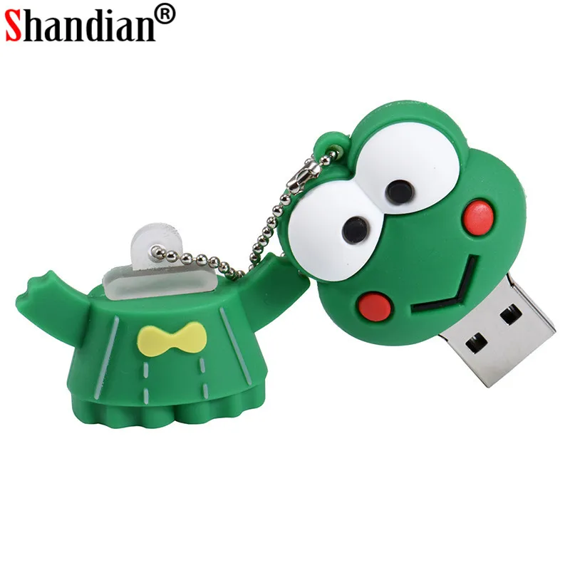 С милым рисунком в виде лягушки флеш-диск USB 2 0 4GB/8GB/16GB/32GB/64GB 128GB студенческие