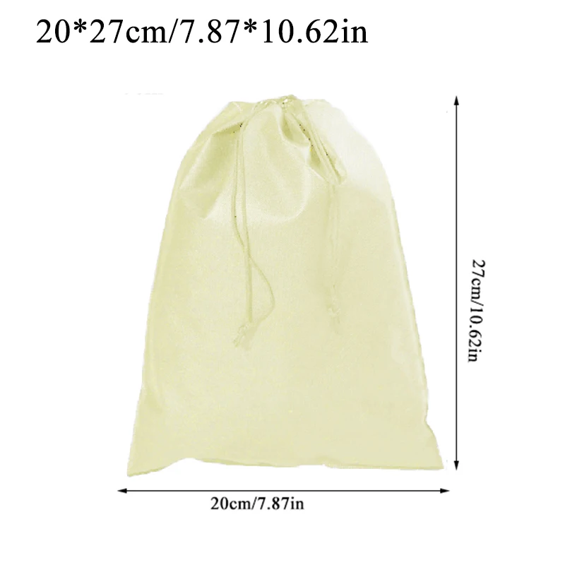 beige 20 27cm Многоразовые нетканые сумки для покупок на шнурке, эко складные сумки для продуктов, женские и мужские дорожные сумки для покупок, сумки для хранения на заказ - Цвет: beige 20 27cm