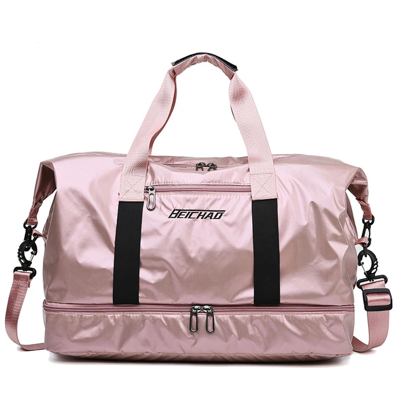 Сумки глянцевые сумки для фитнеса и путешествий сухие Влажные Tas женская сумка