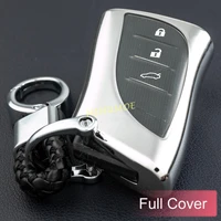 car key chain ring fob cover case holder for lexus es ux lc ls 200 250 250h 300e 300h 350 500 500h silver