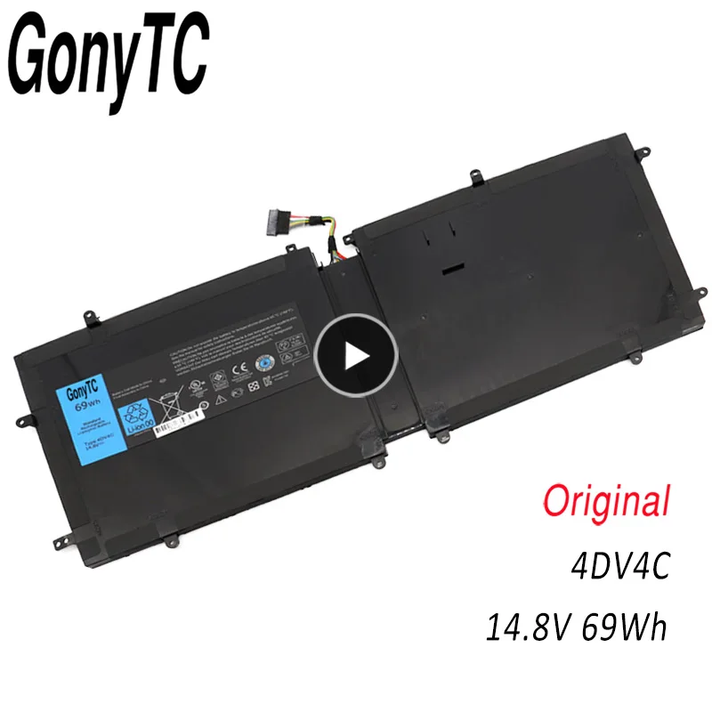 GONYTC 4DV4C 14 8 V 69WH новый оригинальный ноутбук Батарея для Dell XPS18 XPS 18 1810 1820 серии 63FK6 D10H3