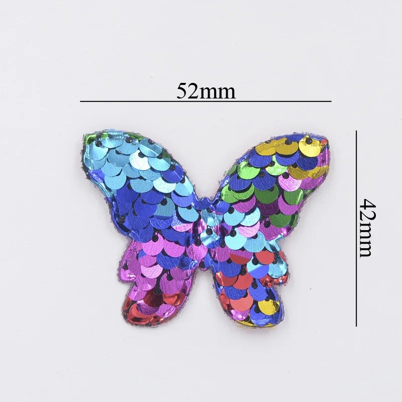 8 шт. блестящие красочные Аппликации Бабочки с блестками вышивка нашивки для
