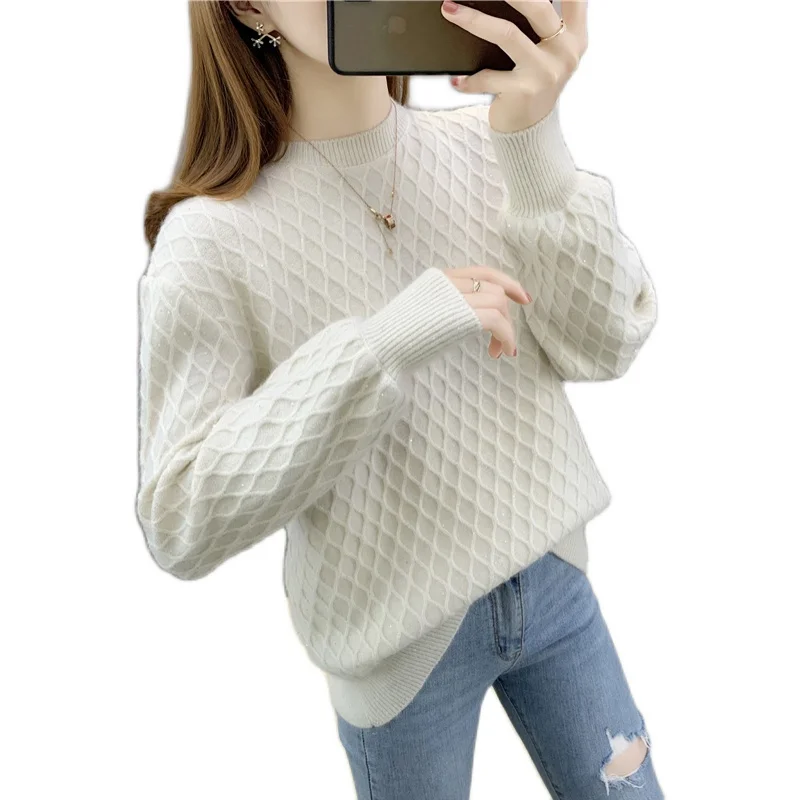 

Room 182232, 4 rows, No. 4, upper] new solid diamond Pullover Sweater [1058] 53