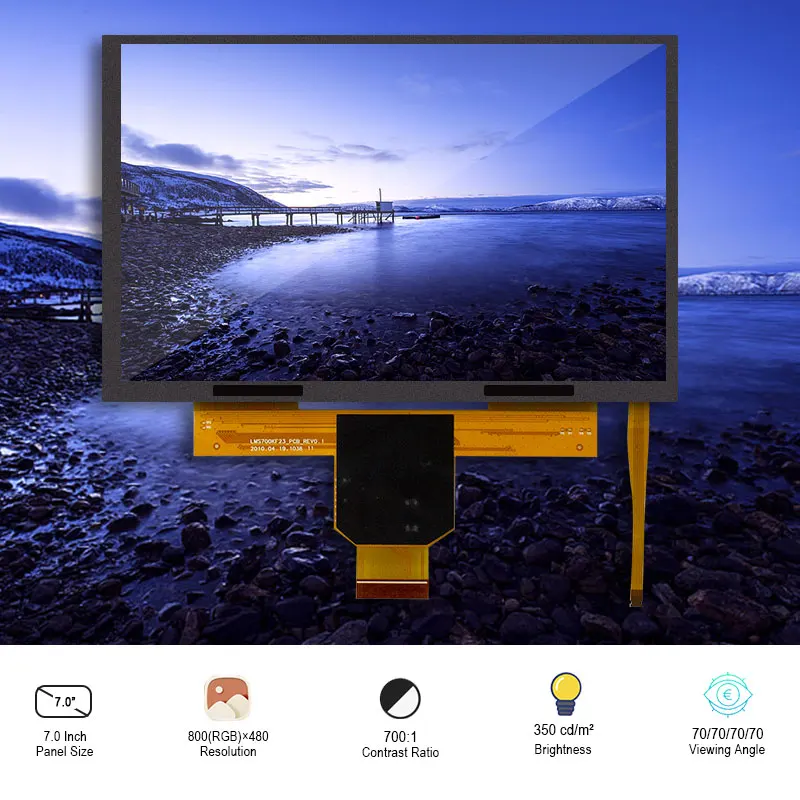 

Original 7 Inch LMS700KF23 TFT 350 Nits 800×480 Lcd Module Screen Display For Industrial Use GPS