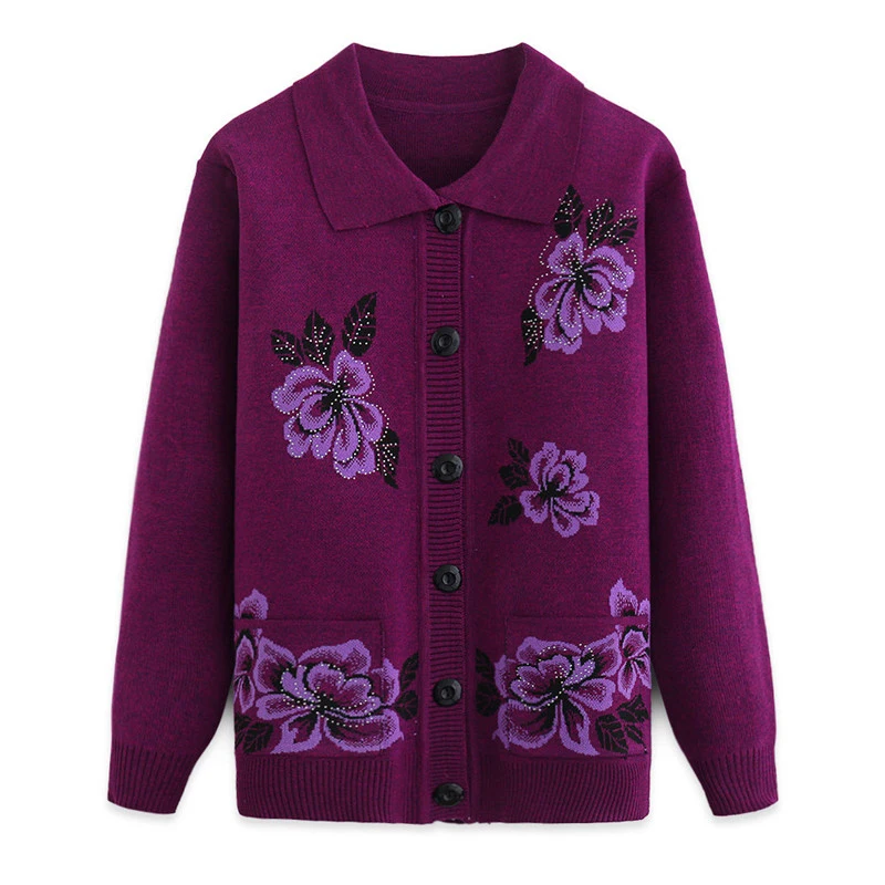 Модный весенне-осенний кардиган для женщин среднего возраста 2020 года свитер