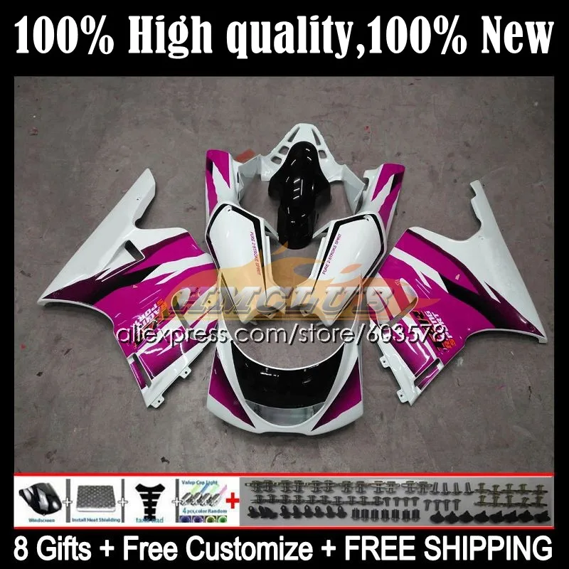 

Комплект обтекателей для YAMAHA TZR-250 3MA TZR250 YPVS 108CL.108 TZR250RR RS TZR 250 88 89 90 91 TZR250R 1988 1989 1990 1991, розовый и белый